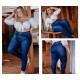 Calça jeans lavado Plus Size