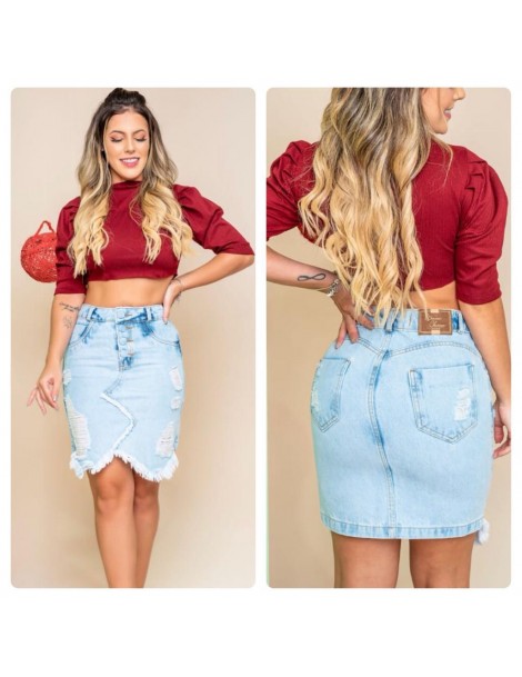 Saia MIDI jeans lavado