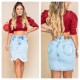 Saia MIDI jeans lavado