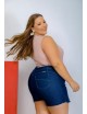Short Saia Plus Size jeans escuro