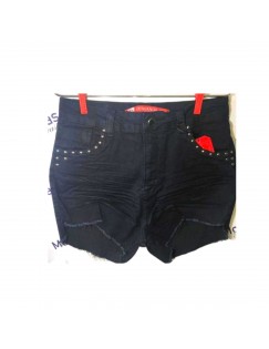 Short jeans preto com lycra