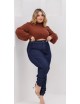 Calça jeans Plus Size escuro, com lycra