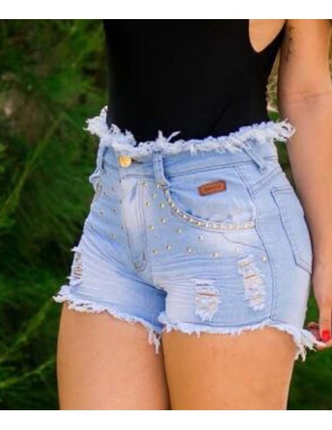 Short jeans  detalhes em spikes