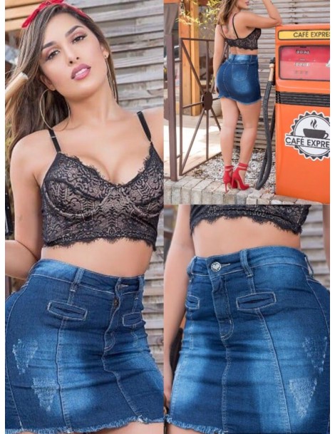 Saia Jeans Lavado