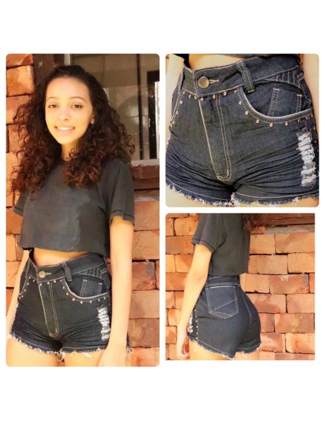 Short jeans escuro preto