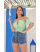 Short jeans lavado Barra dobrada .