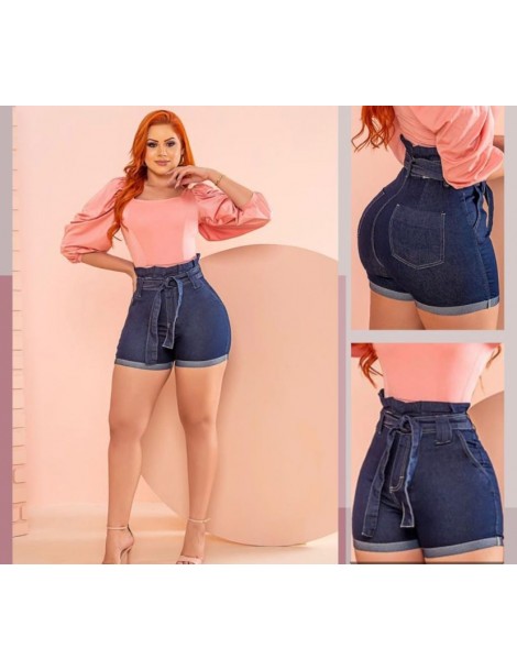 Short clochard jeans escuro.