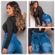 Short Clochart jeans claro.