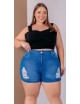 Short Plus size jeans claro.