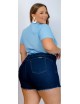 Short Plus size jeans escuro.