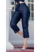 Calça Pantacourt jeans escuro