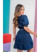 Vestido Jeans escuro com lastex na cintura