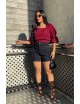 Short jeans preto cargo com lycra 